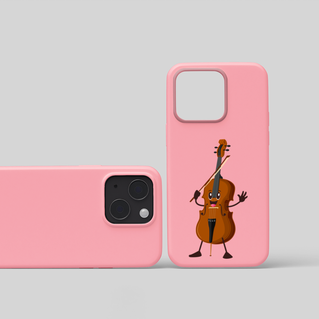 Happy Cello Character Art Design iPhone 15 Plus Case