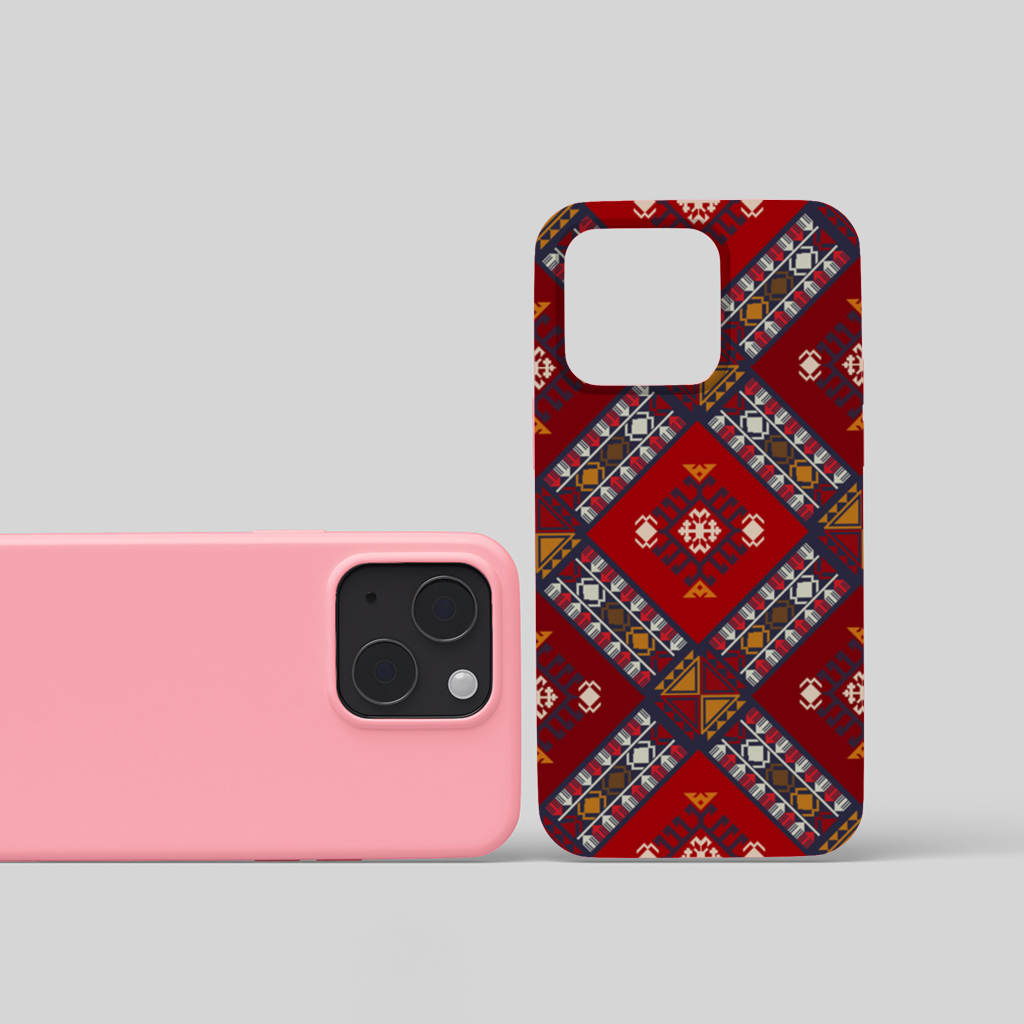 Geleneksel Kilim Desenli Motif iPhone 15 Plus Kılıfı
