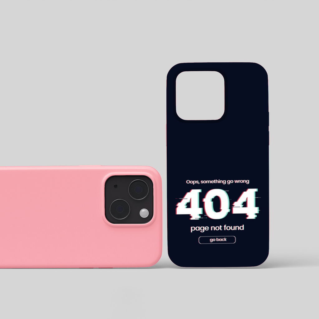 404 Error Glitch Design iPhone 15 Plus Case