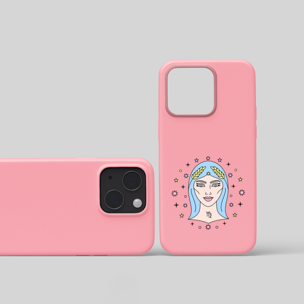Virgo Zodiac Mystical Woman and Stars iPhone 15 Plus Case