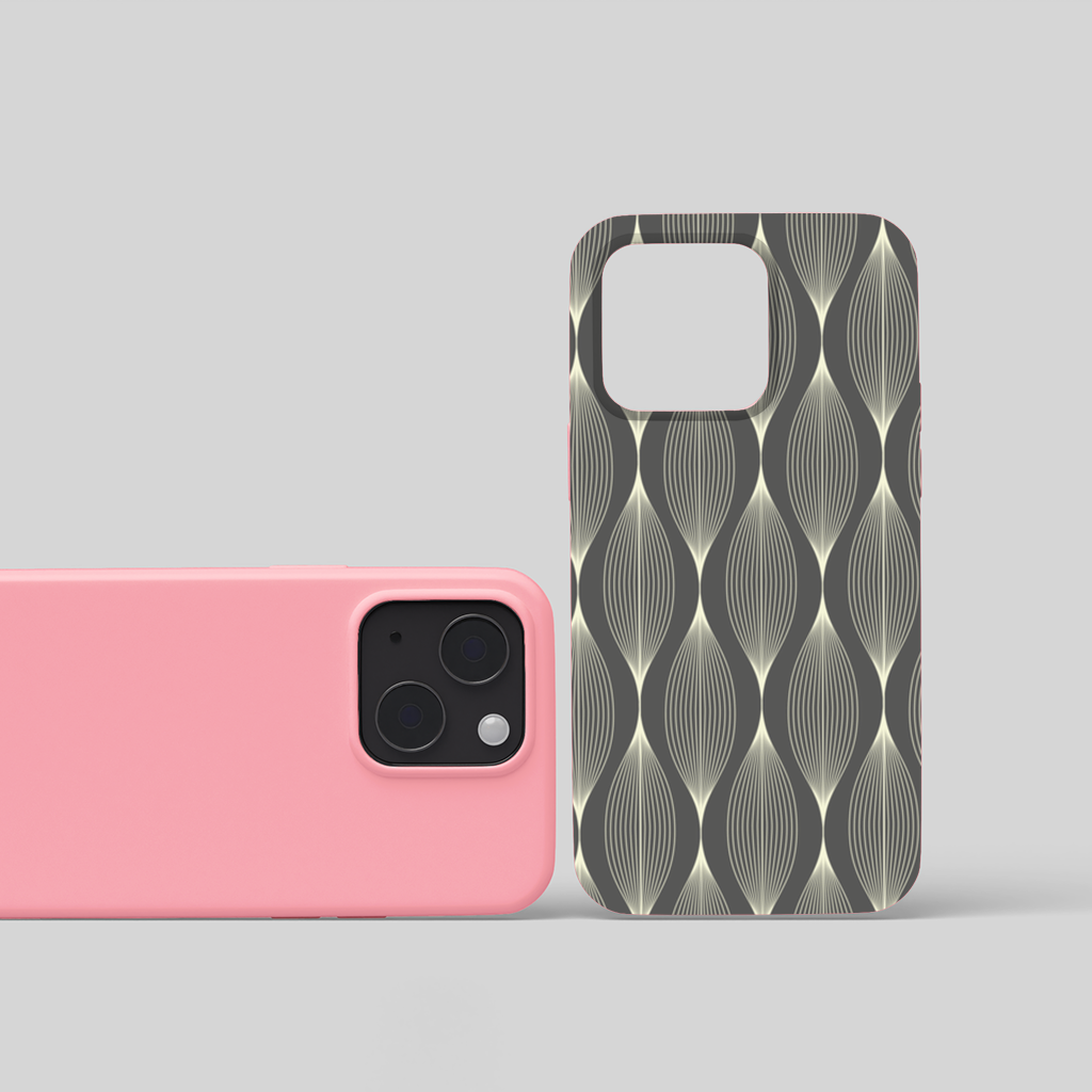 Art Deco Geometric Wavy Pattern iPhone 15 Plus Case