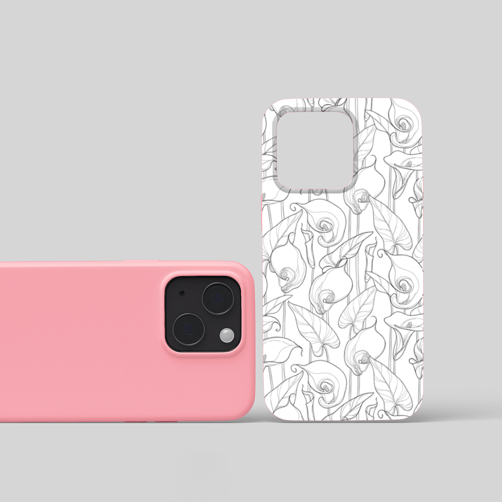 Calla Lily Sketch iPhone 15 Plus Case