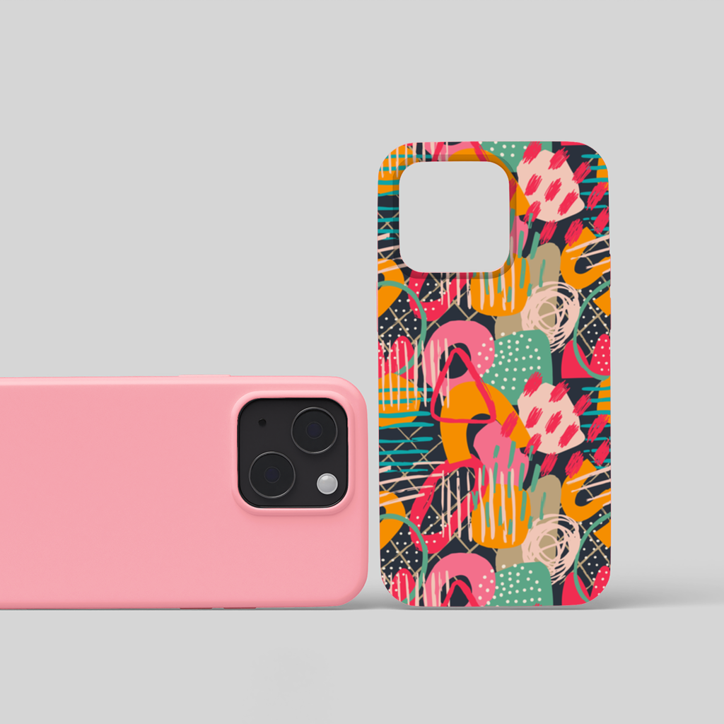 Abstract Geometric Doodle iPhone 15 Plus Case