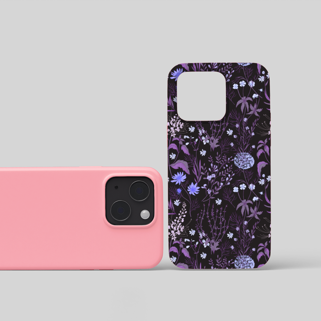 Purple Gothic Botanical iPhone 15 Plus Case