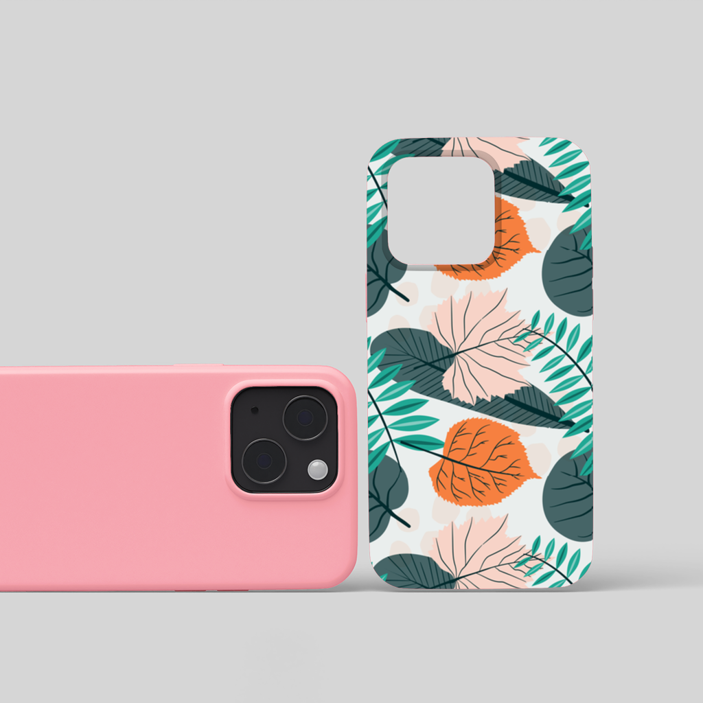 Modern Tropical Leaves iPhone 15 Plus Case