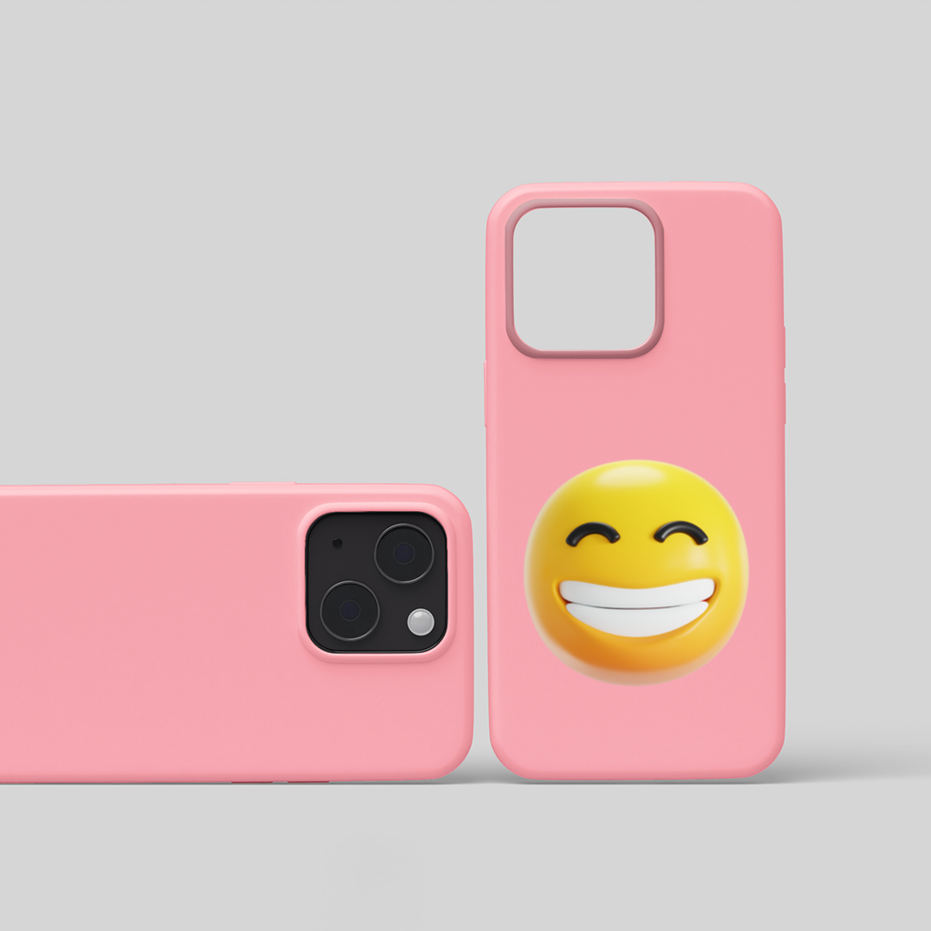 3D Smiling Emoji iPhone 15 Plus Case