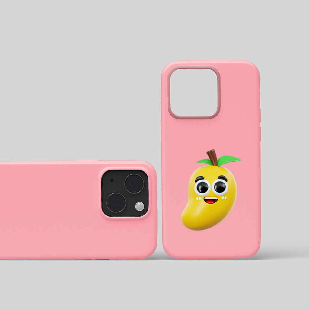3D Kawaii Mango iPhone 15 Plus Case