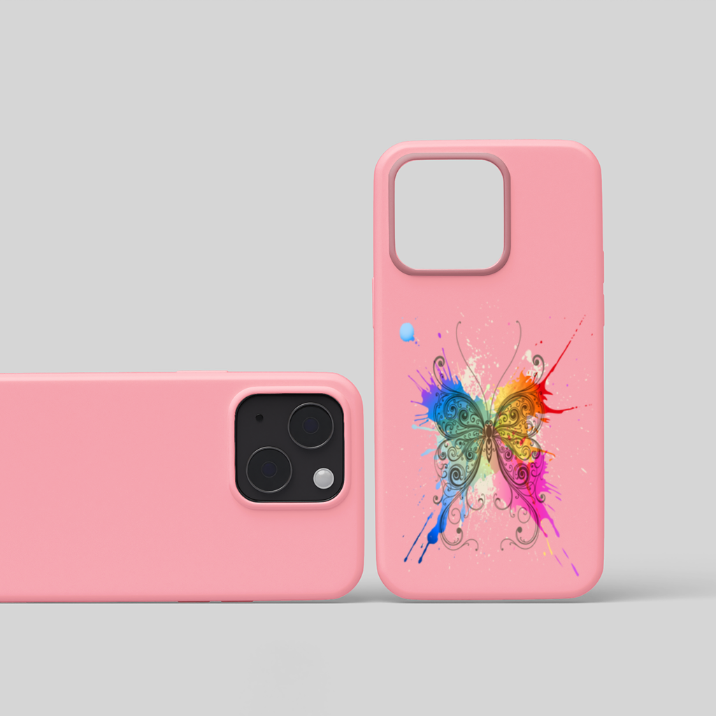 Colorful Watercolor Butterfly iPhone 15 Plus Case