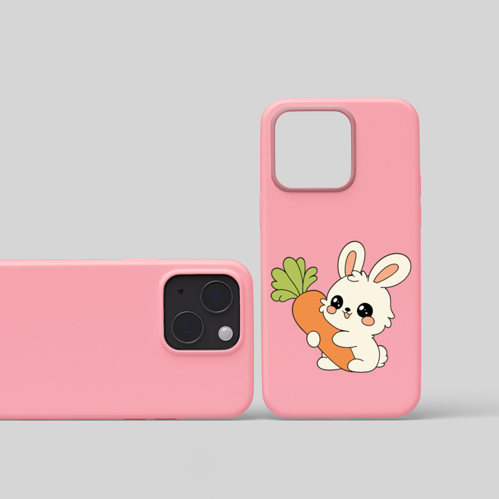 Kawaii Bunny with Carrot iPhone 15 Plus Case