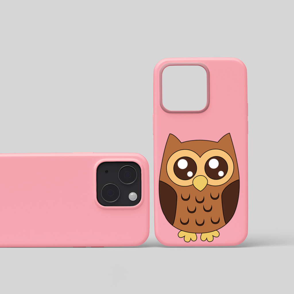 Cute Brown Owl iPhone 15 Plus Case