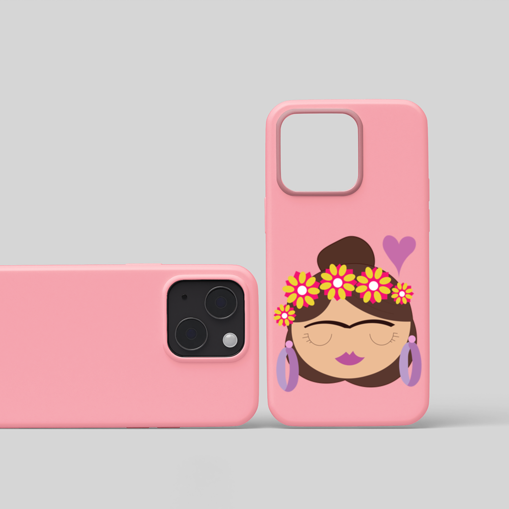 Frida Kahlo Inspired Floral Woman iPhone 15 Plus Case