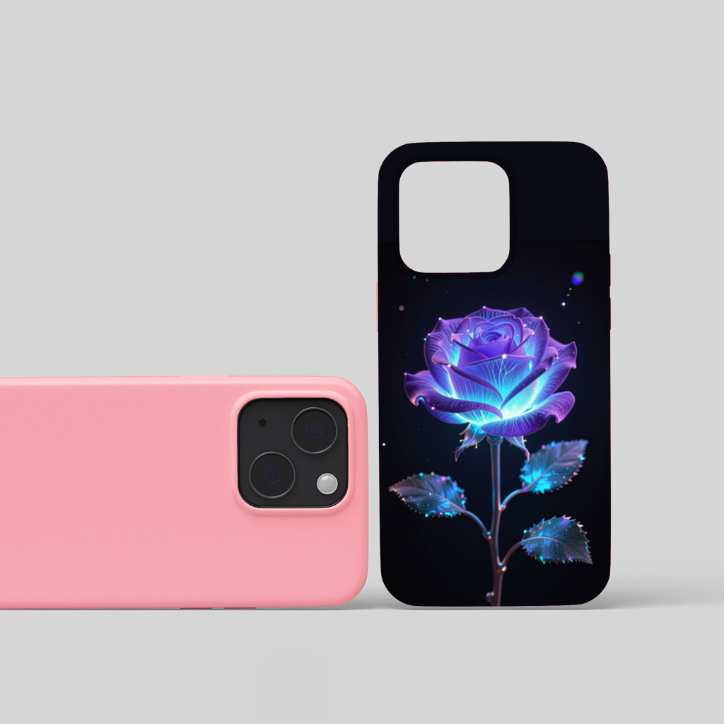 Biyolüminesans Neon Gül iPhone 15 Plus Kılıfı