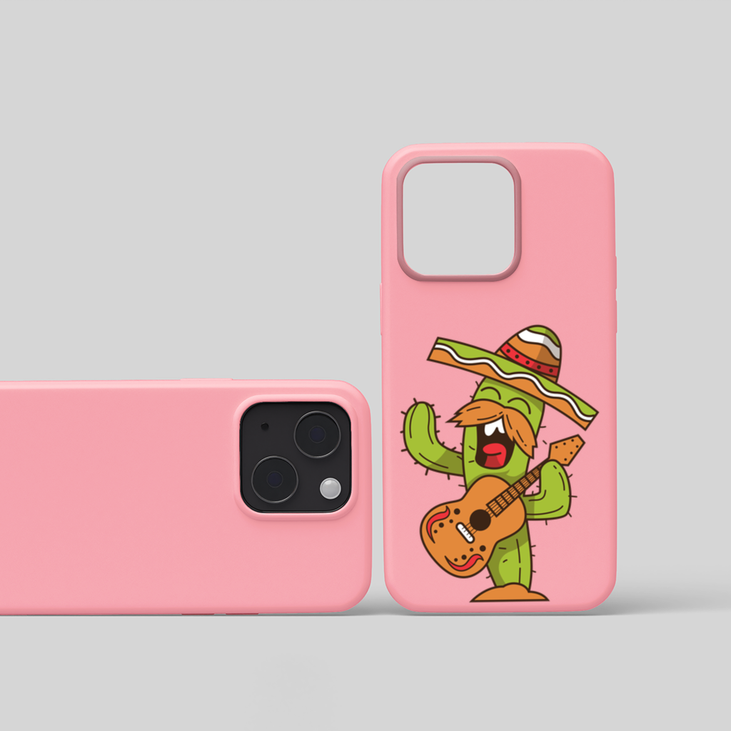 Mariachi Cactus Playing Guitar iPhone 15 Plus Case
