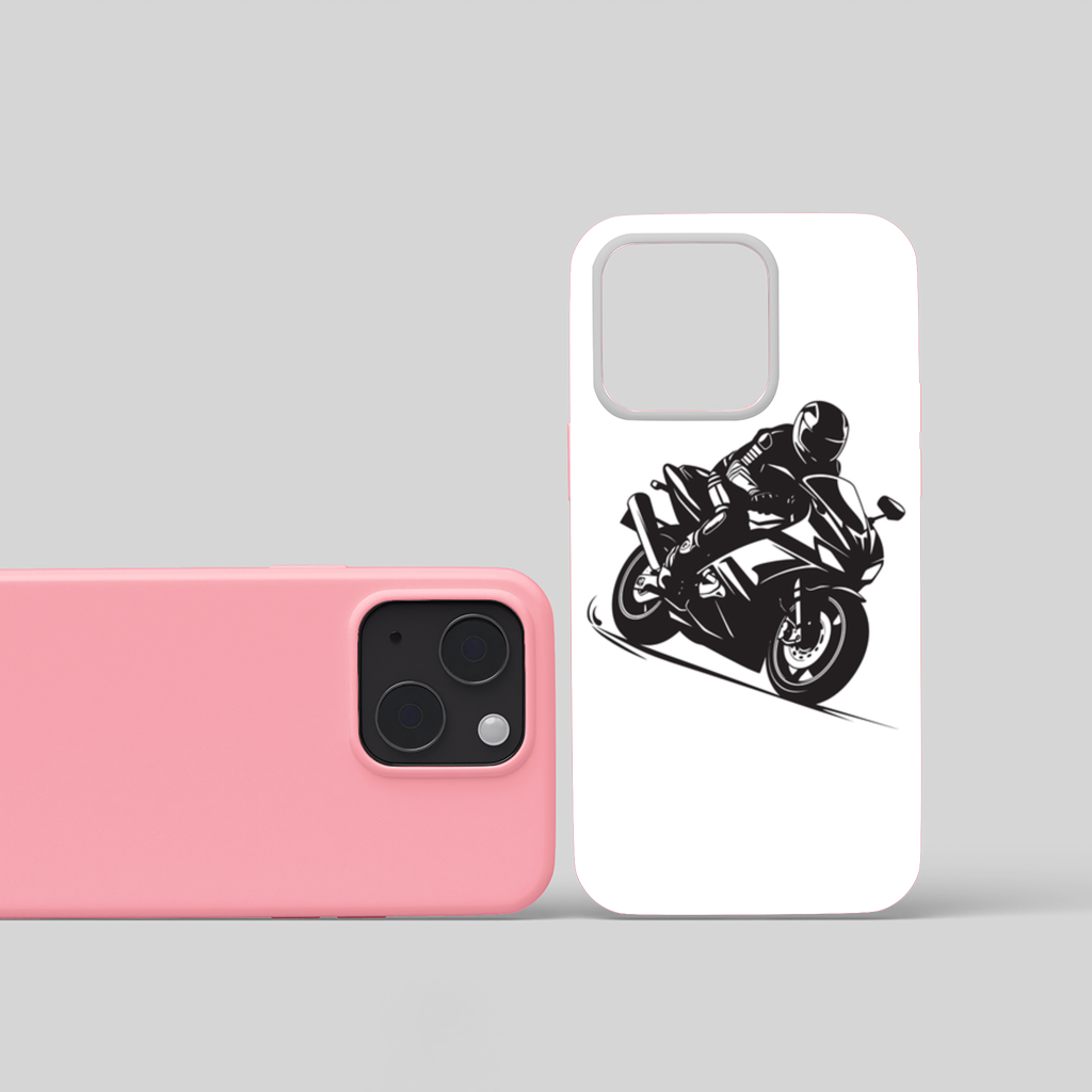 Sportbike Rider Leaning in Corner iPhone 15 Plus Case