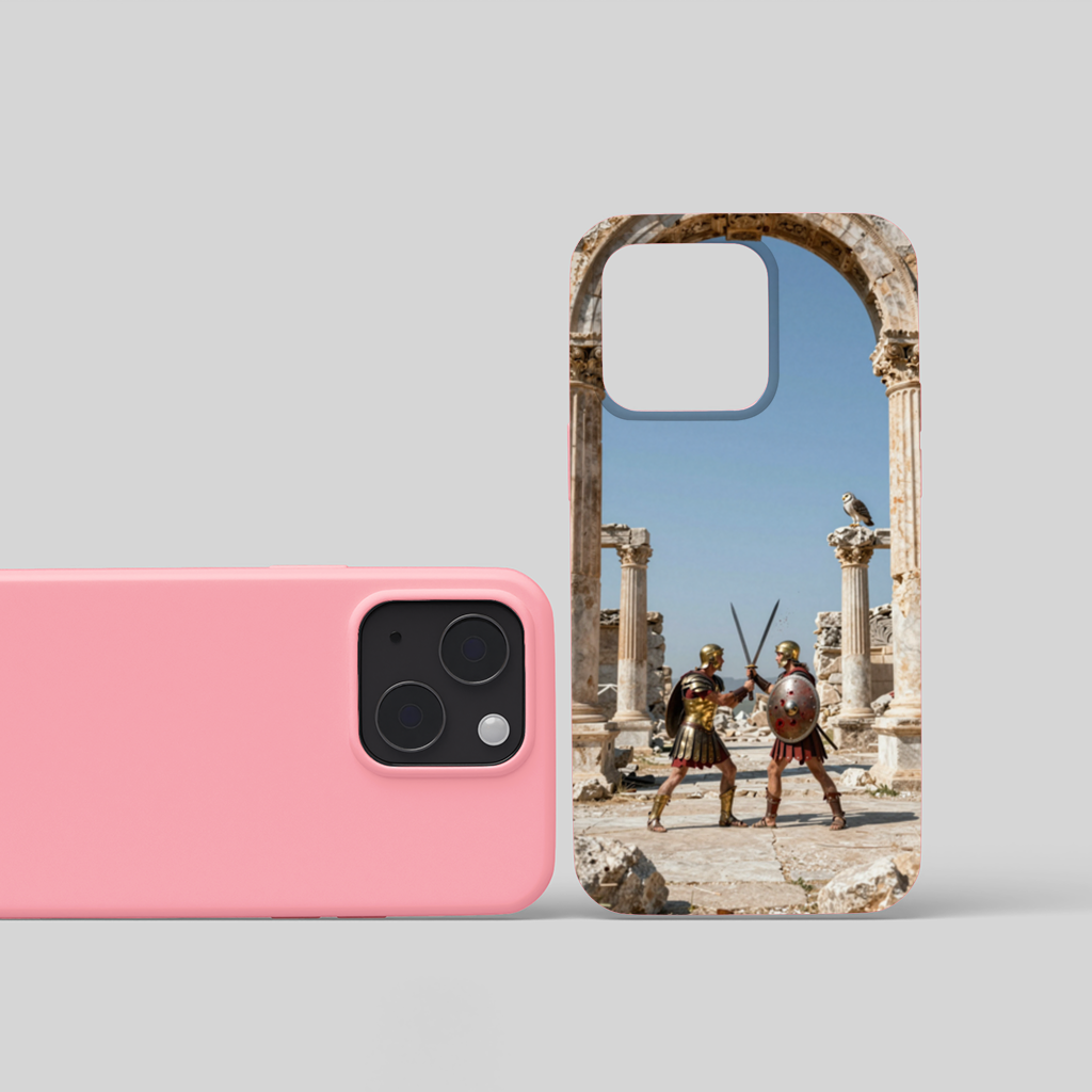 Ancient Roman Soldier Duel iPhone 15 Plus Case