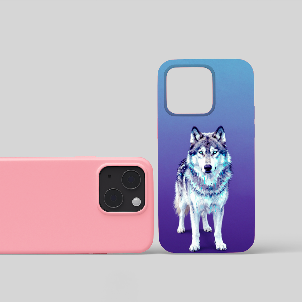 Mystic Blue Eyed Wolf iPhone 15 Plus Case