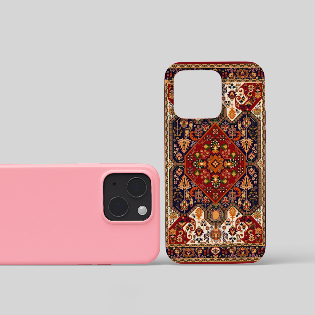 Antique Ethnic Tribal Floral iPhone 15 Plus Case