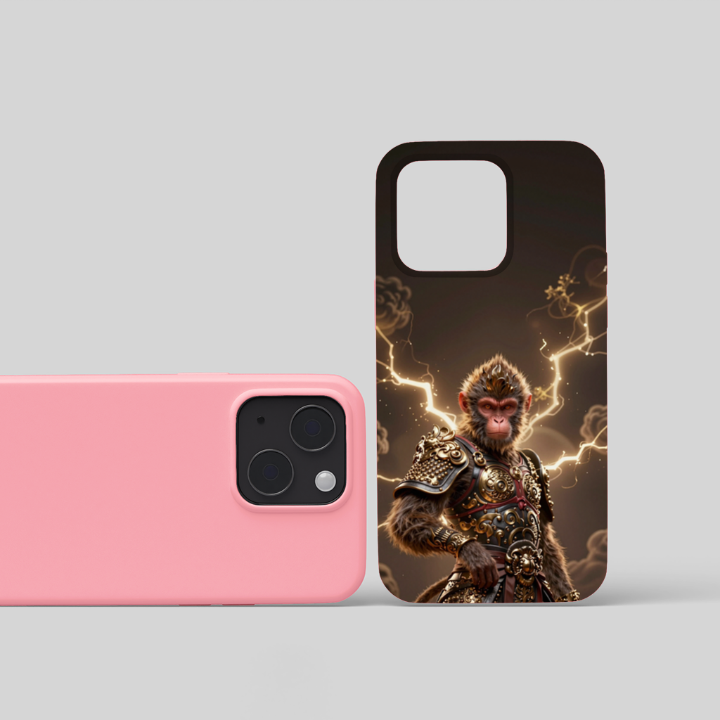 Golden Armored Monkey Warrior iPhone 15 Plus Case