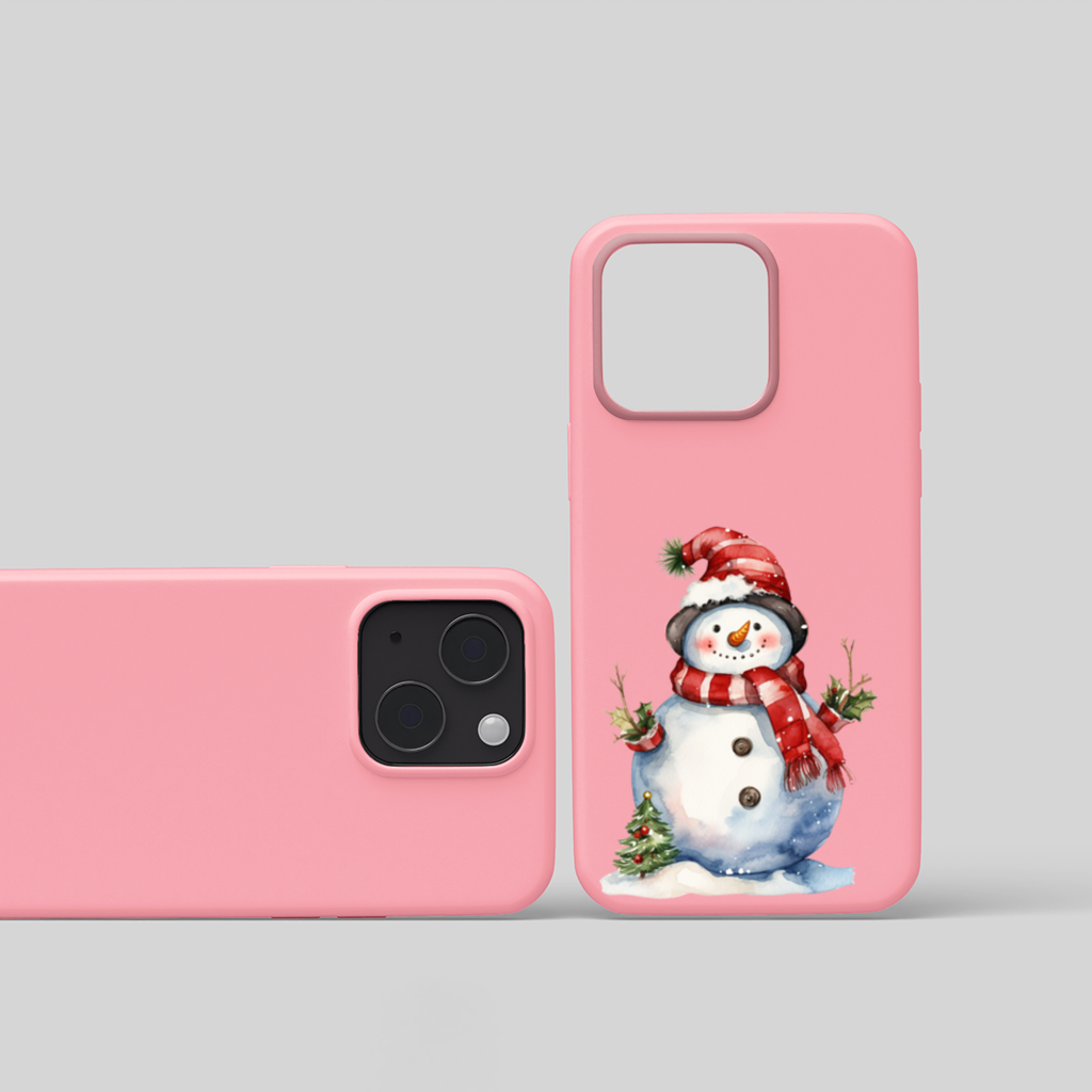 Whimsical Red Snowman iPhone 15 Plus Case