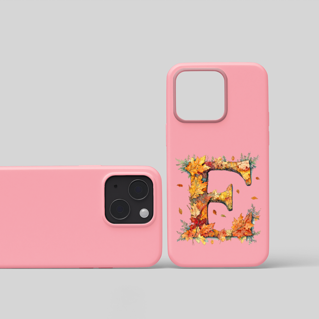 Autumn Maple Leaf Letter E iPhone 15 Plus Case