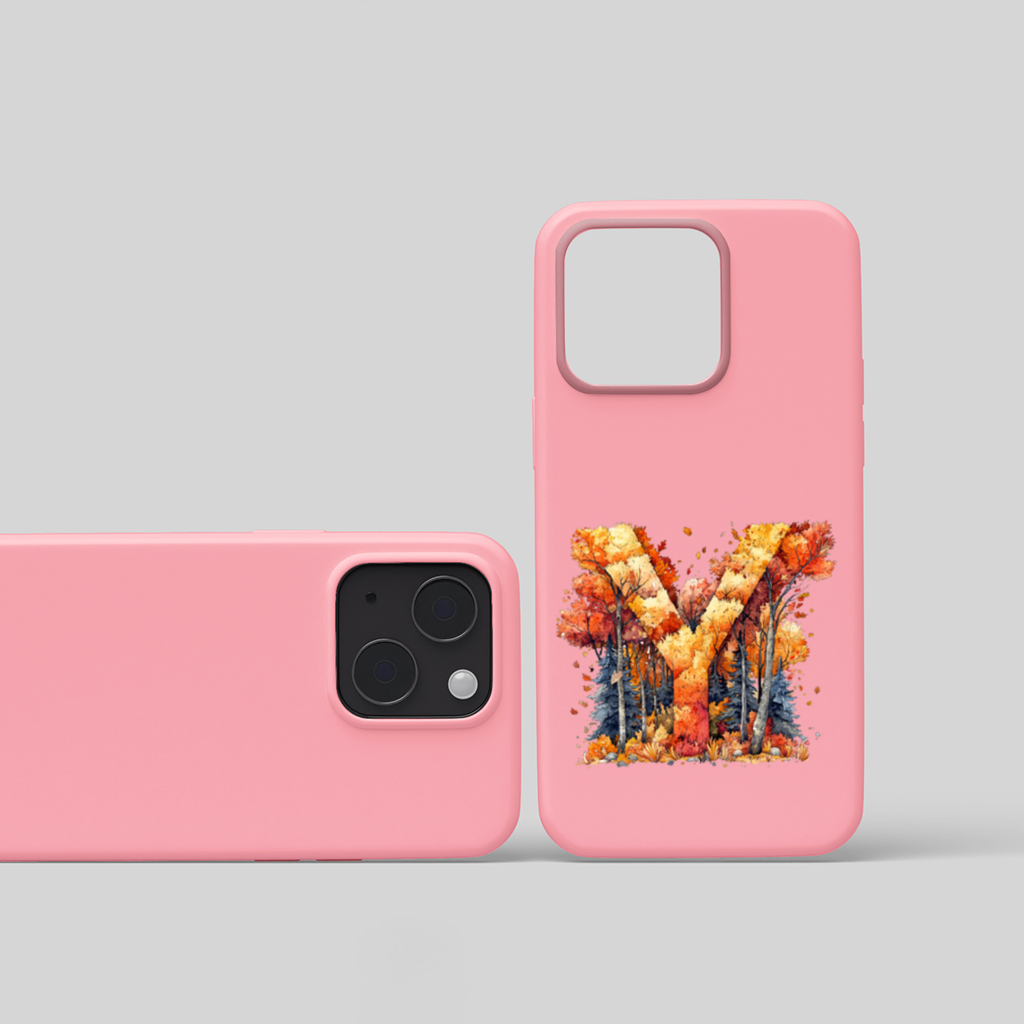 Autumn Forest Letter Y iPhone 15 Plus Case