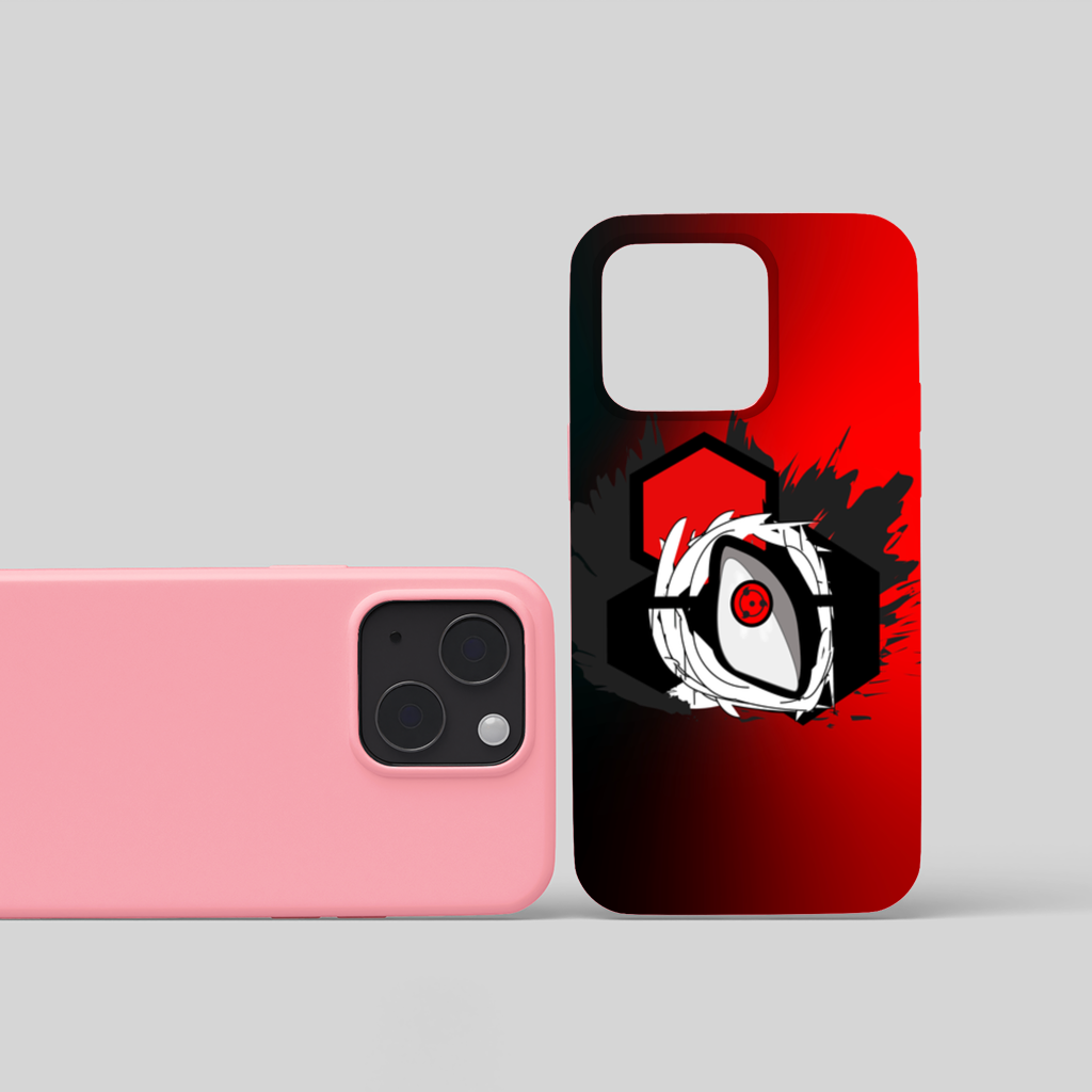 Mystic Red Eye Hexagon iPhone 15 Plus Case