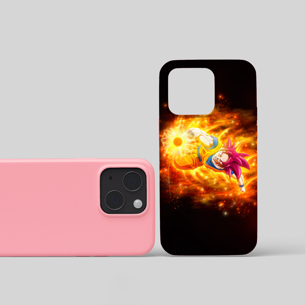 Fiery Pink Hair Warrior iPhone 15 Plus Case