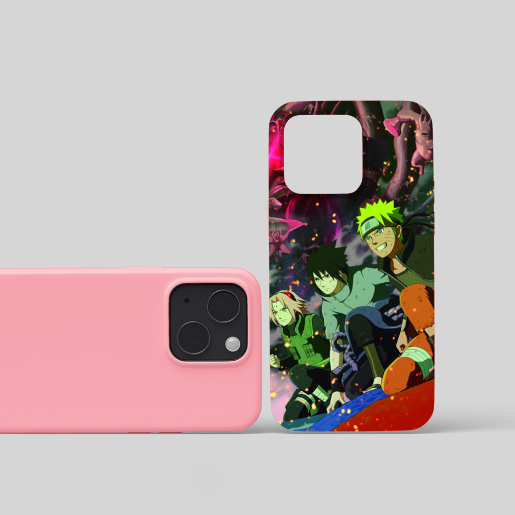 Ninja Team Giant Monster Battle iPhone 15 Plus Case
