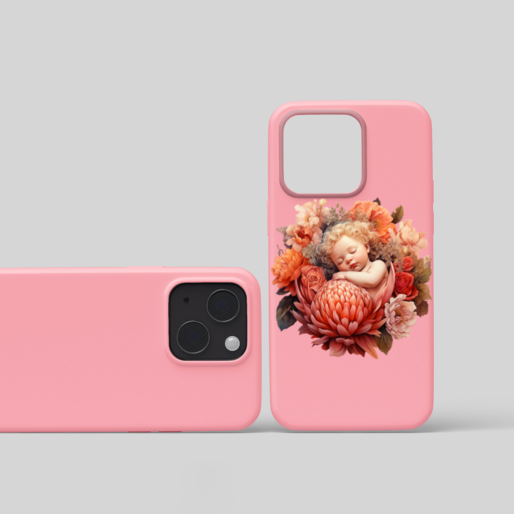 Ethereal Cottagecore Sleeping Baby iPhone 15 Plus Case