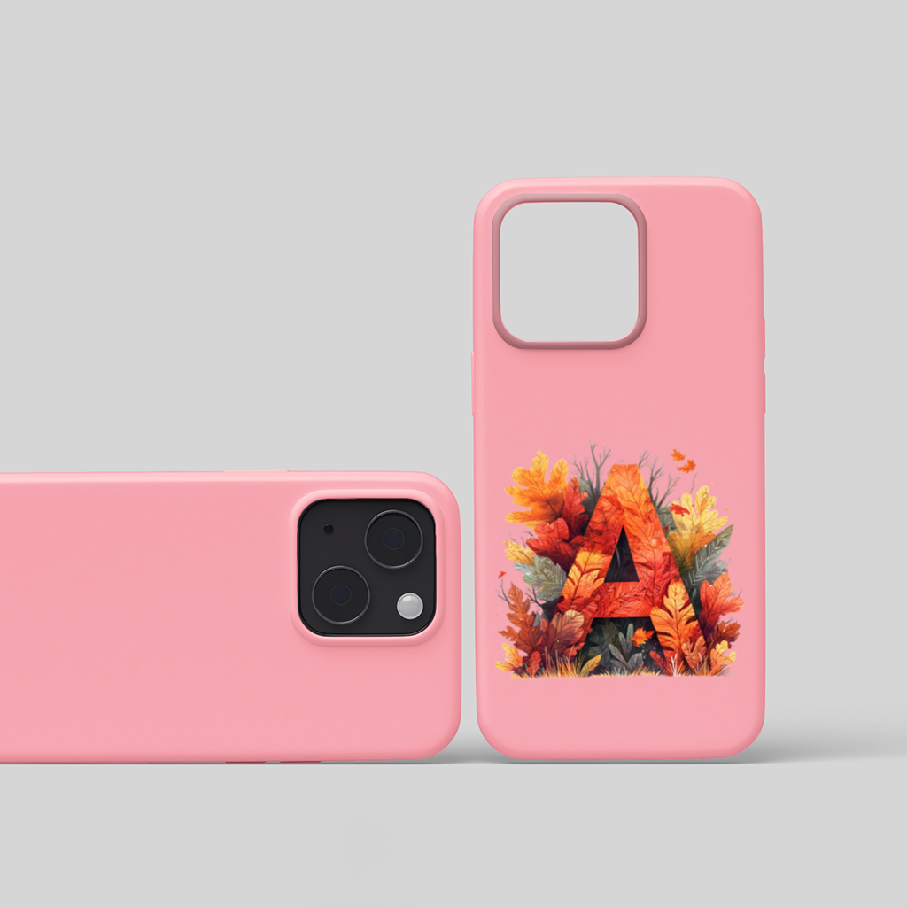 Autumn Leaf Letter A Monogram iPhone 15 Plus Case