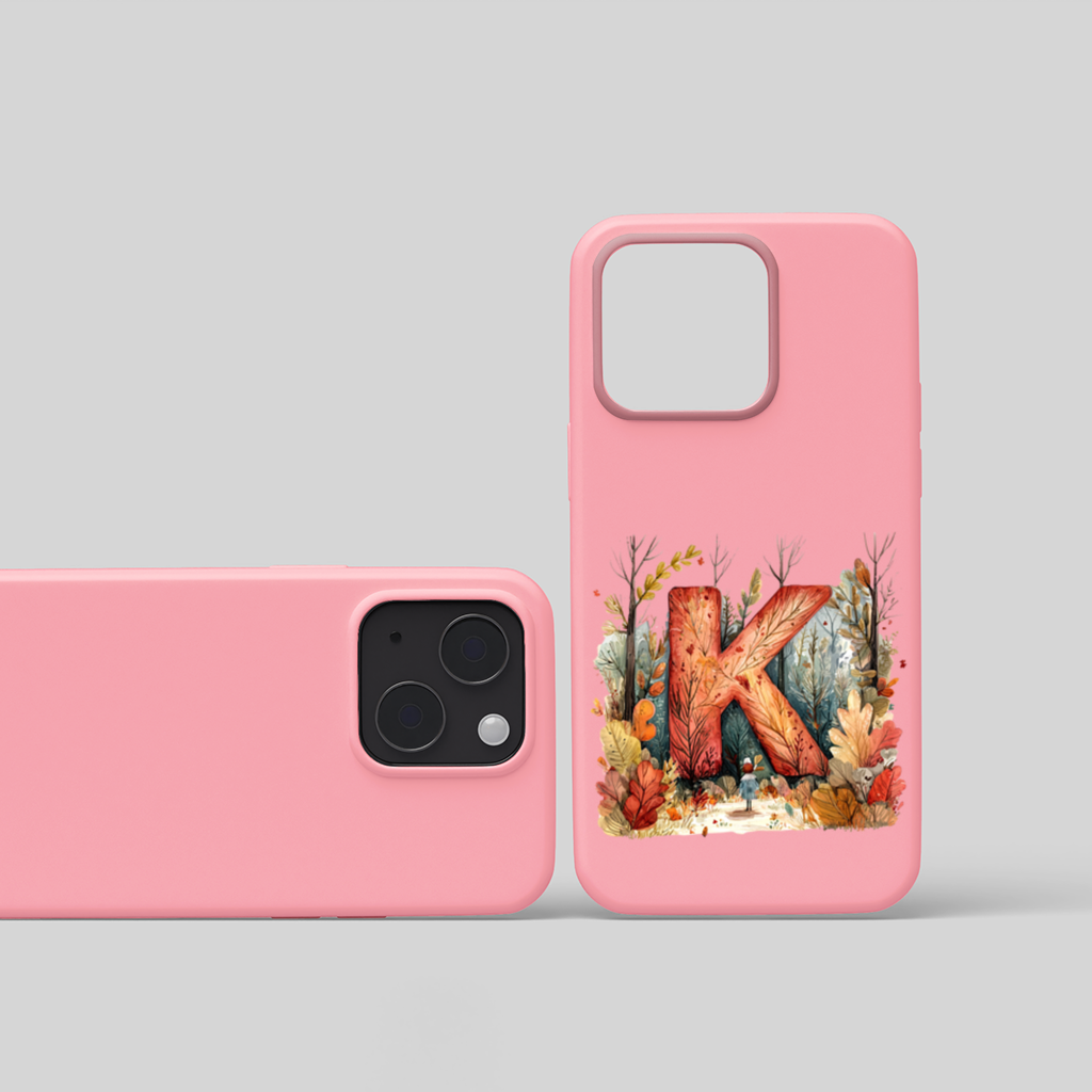 Autumn Forest Letter K iPhone 15 Plus Case