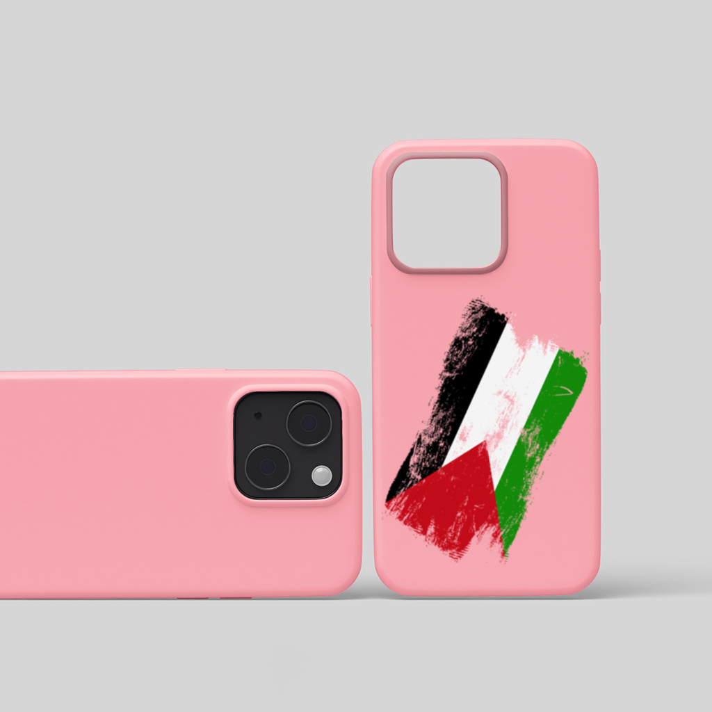 Palestine Resistance Flag Brush Stroke iPhone 15 Plus Case