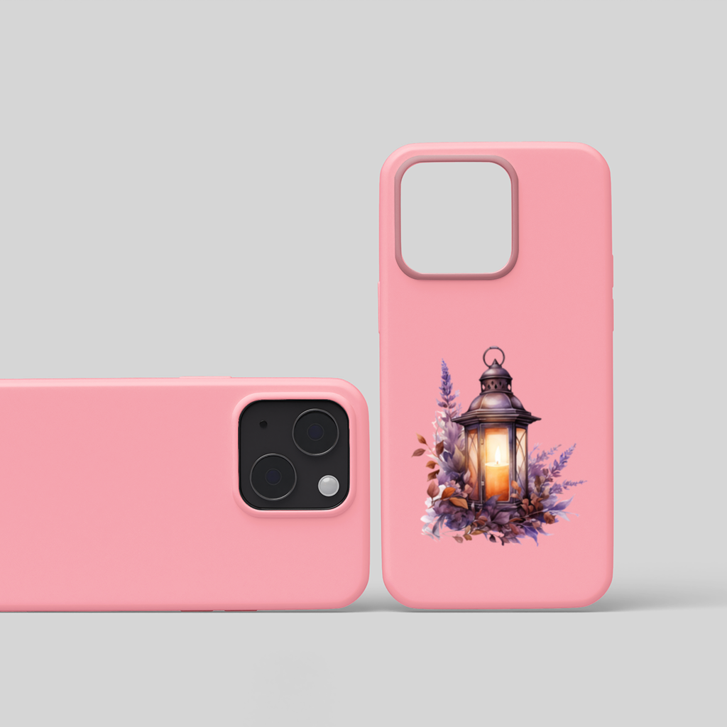Cottagecore Lavender and Leaves Lantern iPhone 15 Plus Case