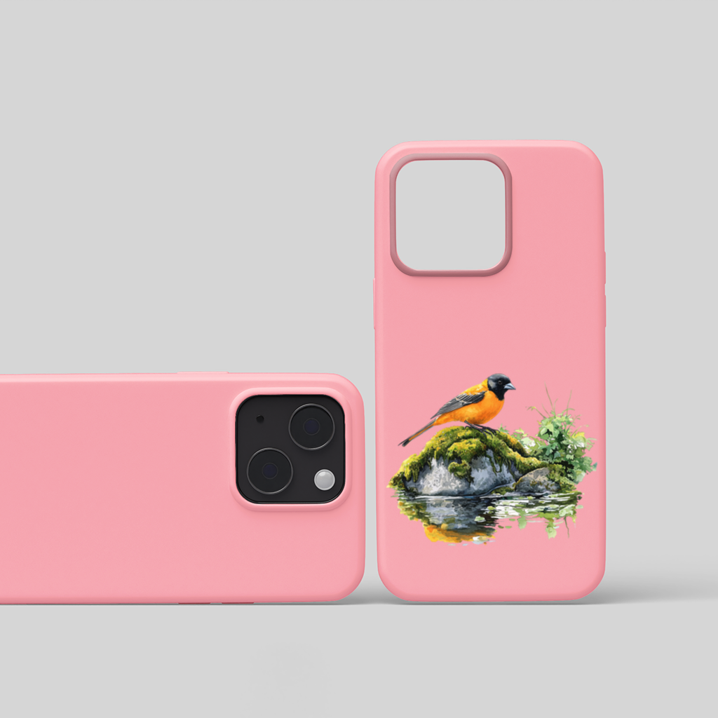 Orange Baltimore Oriole Bird iPhone 15 Plus Case