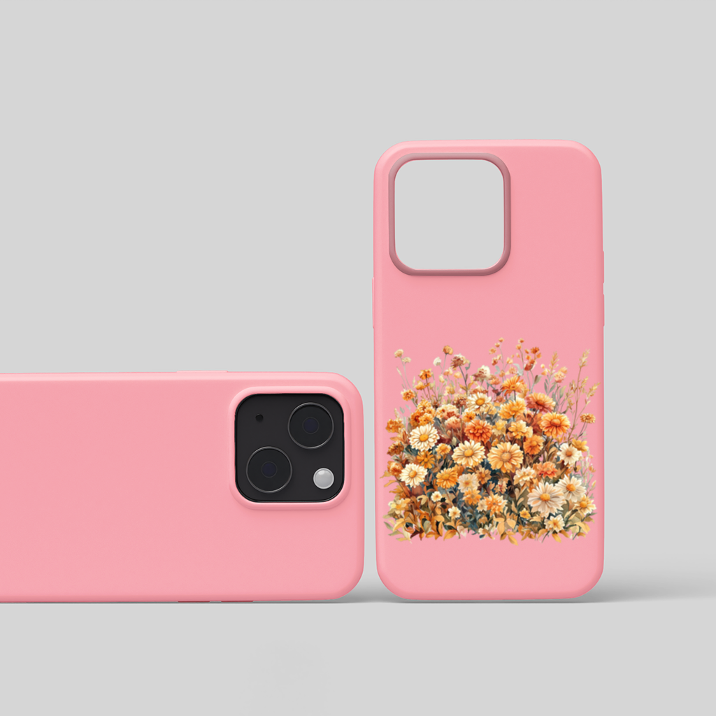 Watercolor Orange Wildflowers iPhone 15 Plus Case