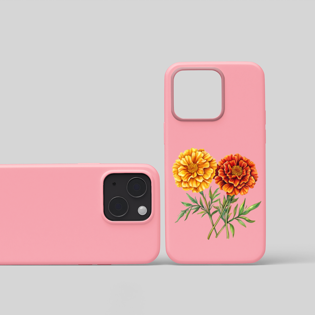 Botanical Yellow Orange Marigold iPhone 15 Plus Case