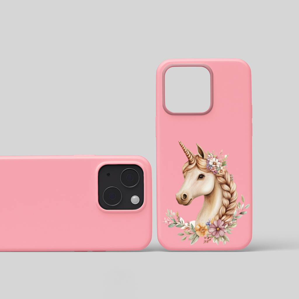 Cottagecore Floral Unicorn iPhone 15 Plus Case