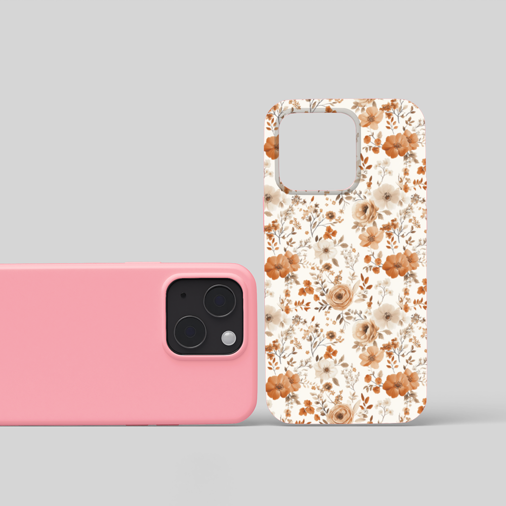 Toprak Tonlu Vintage Gül iPhone 15 Plus Kılıfı