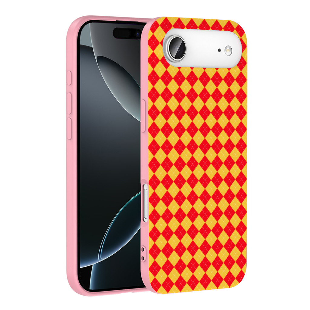 Red and Yellow Argyle Geometric Pattern Background İphone 17 Air Case