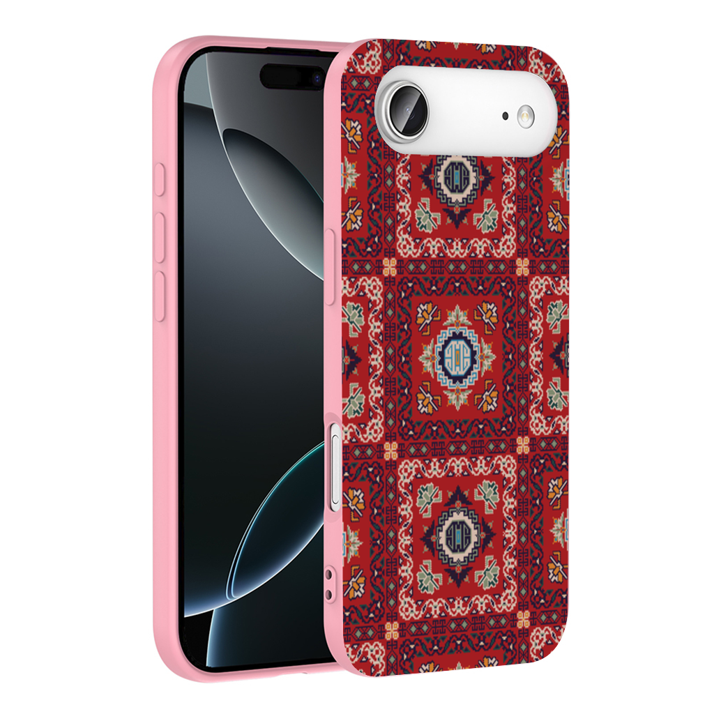 Traditional Kilim Inspired Red Ethnic Geometric Pattern İphone 17 Air Case