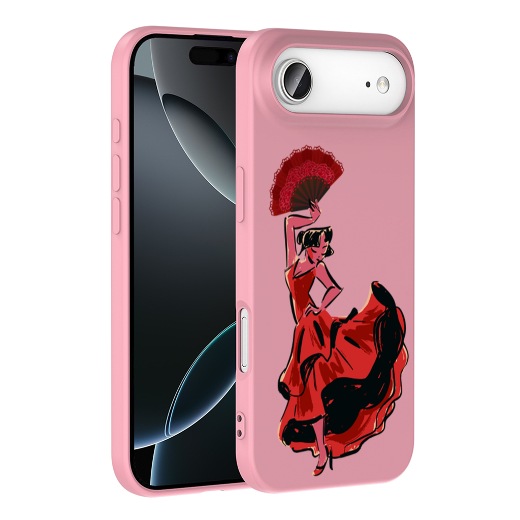 Yelpazeli Flamenko Dansçısı İllüstrasyonu iPhone 17 Air Kılıfı