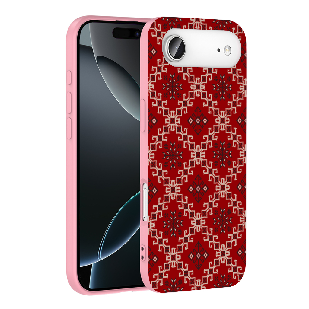 Red Ethnic Embroidery Pattern İphone 17 Air Case