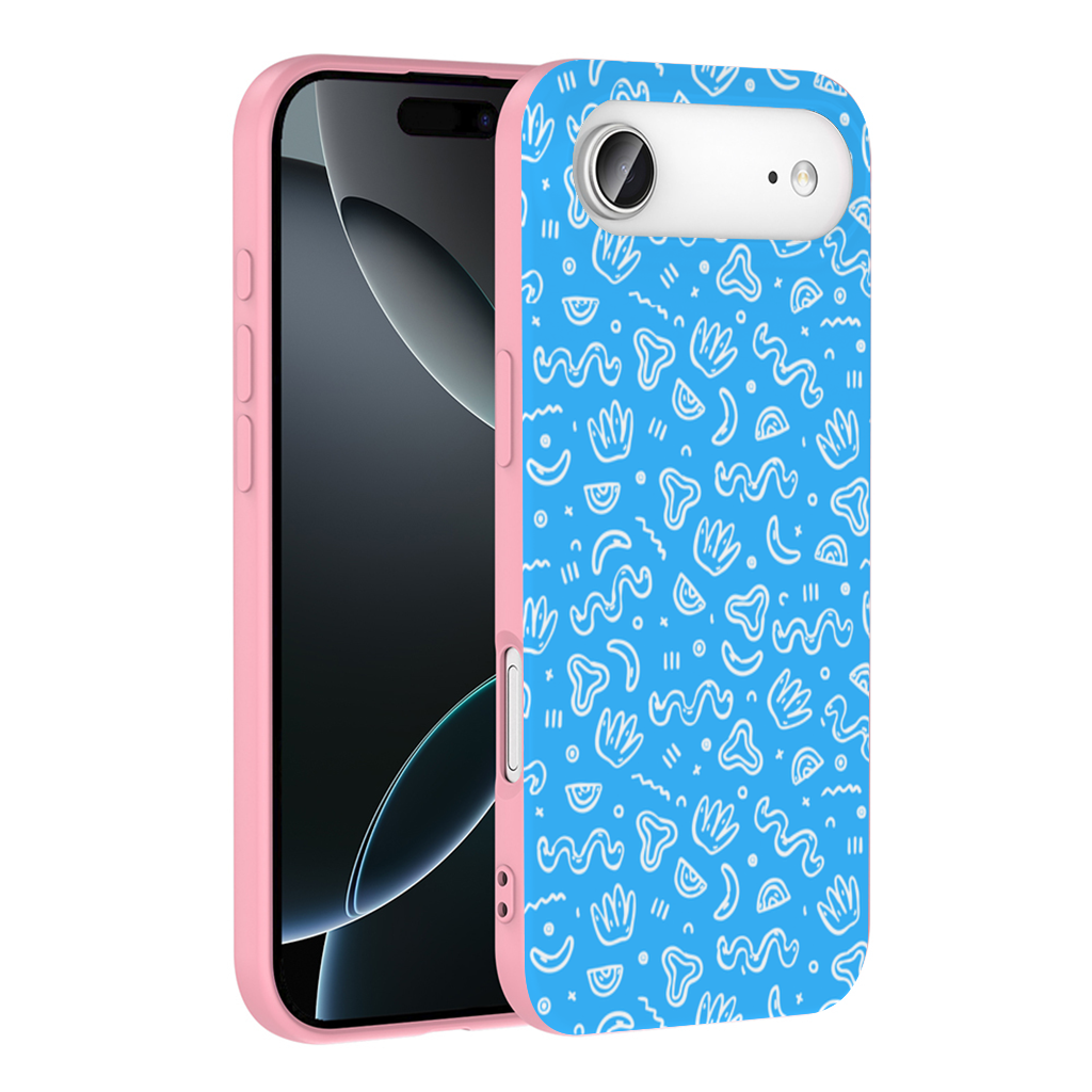 Blue Abstract Doodle İphone 17 Air Case