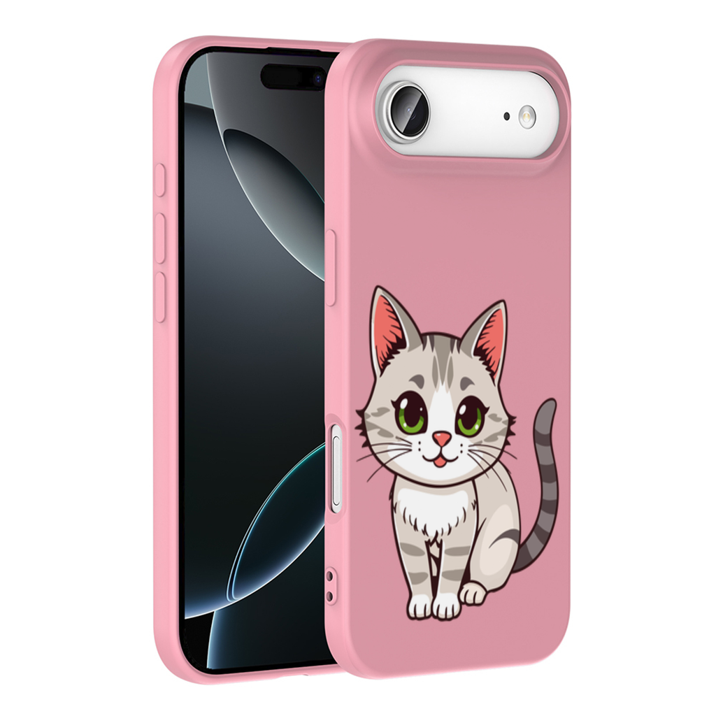Yeşil Gözlü Gri Kedi iPhone 17 Air Kılıfı