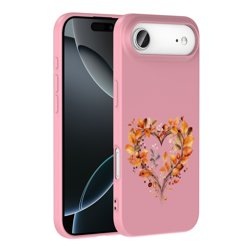 Turuncu Sonbahar Yaprakları Kalbi iPhone 17 Air Kılıfı