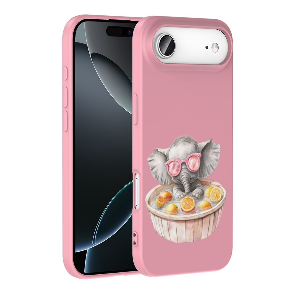 Baby Elephant in Pink Sunglasses Citrus Bath İphone 17 Air Case