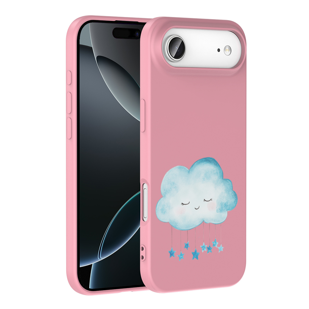Watercolor Sleepy Cloud and Blue Stars İphone 17 Air Case