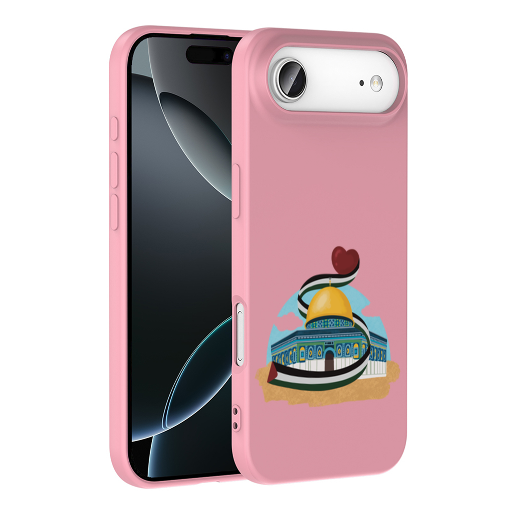Kubbet-üs Sahra with the Palestinian flag and a heart İphone 17 Air Case