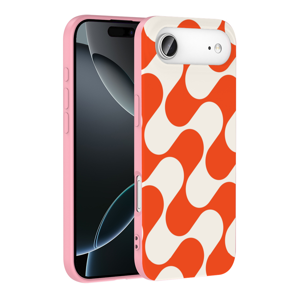 Retro 70s Orange Cream Groovy Curves İphone 17 Air Case