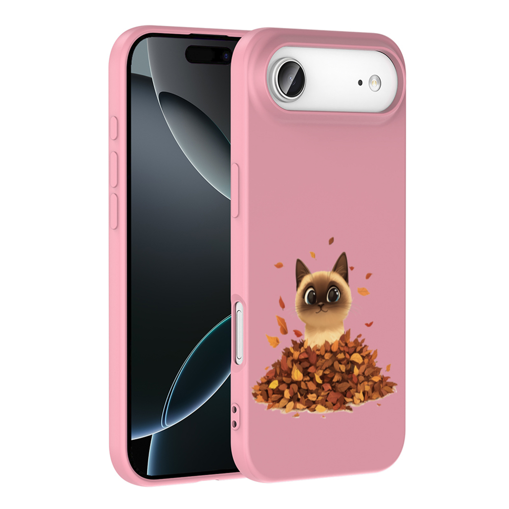 Siamese Cat in Autumn Leaf Pile İphone 17 Air Case